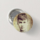 Portret van Nellie Bly Ronde Button 3,2 Cm (Voorkant /achterkant)