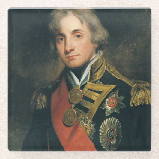 Portret van Nelson Glazen Onderzetter (Voorkant)