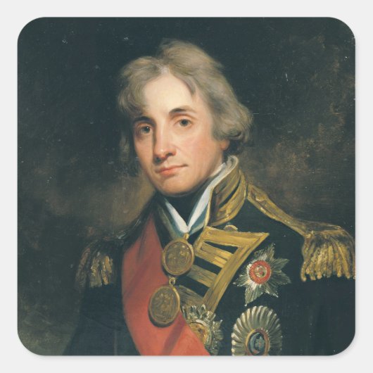 Portret van Nelson Vierkante Sticker (Voorkant)