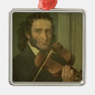 Portret van Niccolo Paganini Metalen Ornament