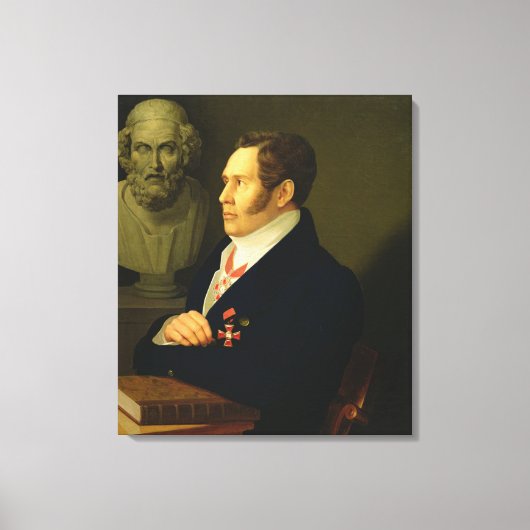 Portret van Nikolay Gnedich, 1839 Canvas Afdruk (Voorkant)