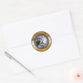 Portret van Obama President Seal Ronde Sticker (Envelop)