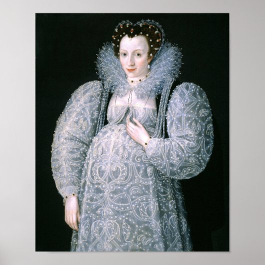 Portret van onbekende dame c.1595 Fine Art Poster (Voorkant)