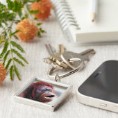 Portret van orangutaan sleutelhanger (Zijkant)