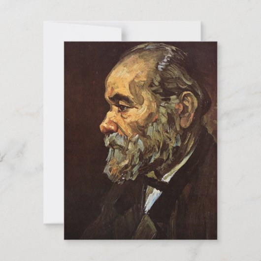 Portret van oud Man met baard door Vincent van Gog (Voorkant)