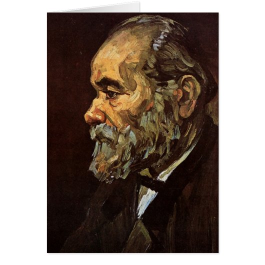 Portret van oud Man met baard door Vincent van Gog (Voorkant)