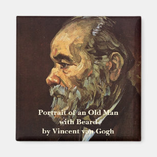 Portret van oude man met baard door Vincent van Go Magneet