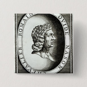 Portret van Ovid Vierkante Button 5,1 Cm