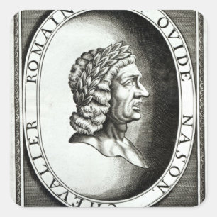 Portret van Ovid Vierkante Sticker