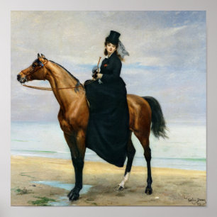 Portret van Paardensport van Mademoiselle Croizett Poster