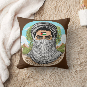 portret van palestijnse vrijheidsstrijder kussen