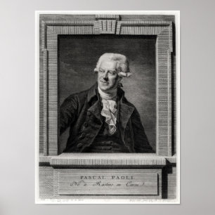 Portret van Pascal Paoli Poster