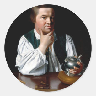 Portret van Paul Revere Ronde Sticker