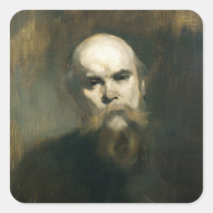 Portret van Paul Verlaine 1890 Vierkante Sticker