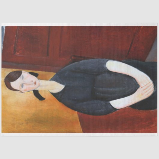Portret van Paulette Jourdain, Modigliani Tissuepapier (Voorkant)