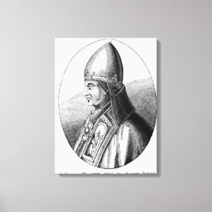 Portret van Paus Gregory IX Canvas Afdruk