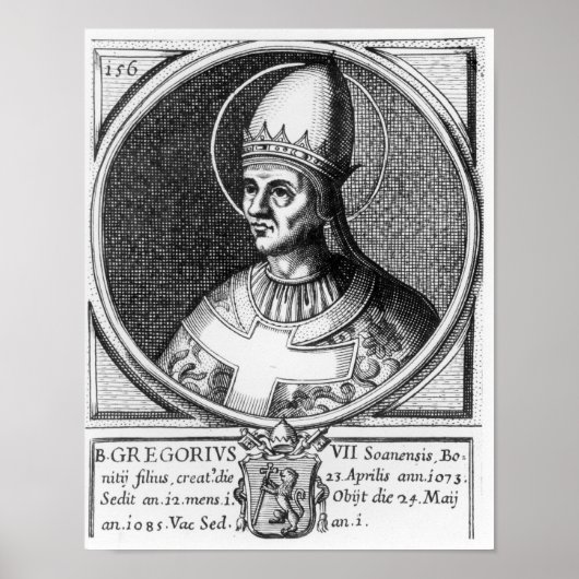 Portret van Paus Gregory VII Poster (Voorkant)