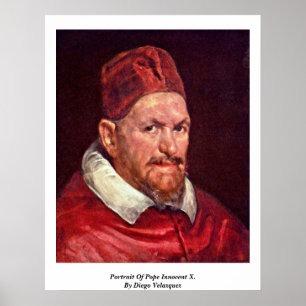 Portret van paus Innocent X. Door Diego Velazquez Poster