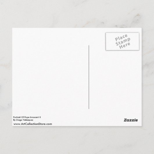 portret van paus innocent x van diego Velázquez Briefkaart (Achterkant)