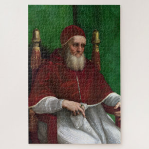 Portret van Paus Julius II (door Rafaël) Legpuzzel