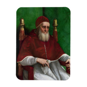 Portret van Paus Julius II (door Rafaël) Magneet