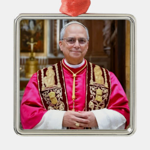 Portret van paus Leo XIV Metalen Ornament