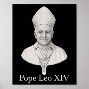 Portret van paus Leo XIV Poster