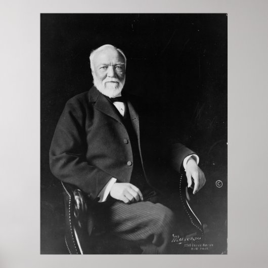 Portret van Philanthropist Andrew Carnegie Poster (Voorkant)