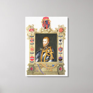 Portret van Philip II King of Spain (1527-98) van Canvas Afdruk