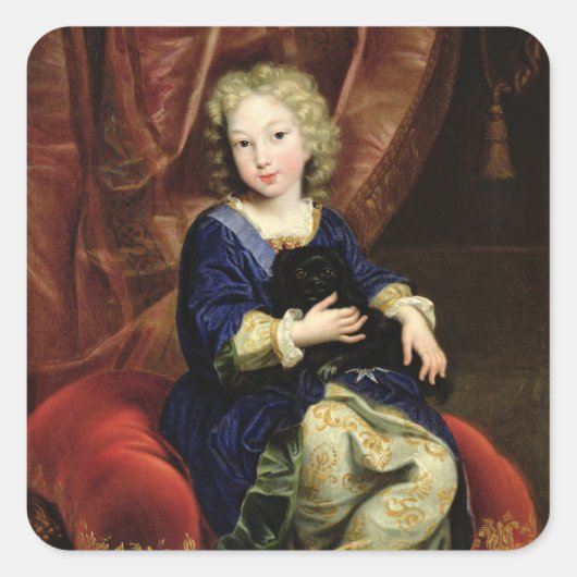 Portret van Philippe de France Vierkante Sticker (Voorkant)