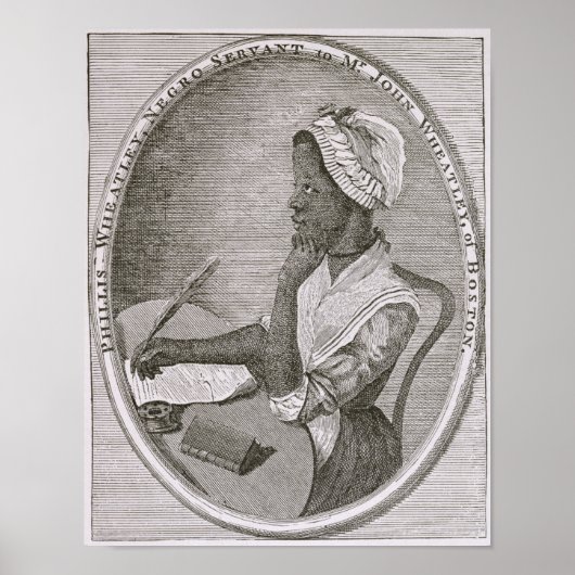 Portret van Phillis Wheatley Poster (Voorkant)