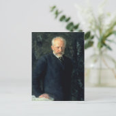 Portret van Piotr Ilyich Tchaikovsky Briefkaart (Staand voorkant)