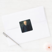 Portret van Piotr Ilyich Tchaikovsky Vierkante Sticker (Envelop)