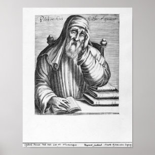 Portret van Plutarch Poster