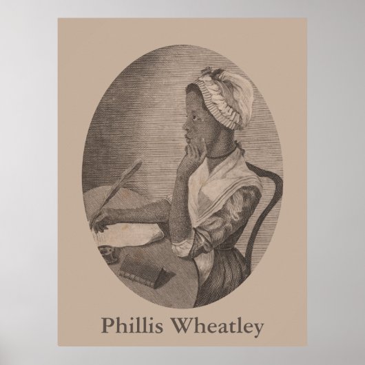 portret van Poet Phillis Wheatley Poster (Voorkant)