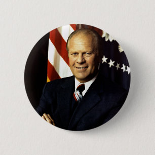 Portret van president Gerald Ford Ronde Button 5,7 Cm