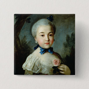 Portret van Princess Charlotte Sophia Vierkante Button 5,1 Cm