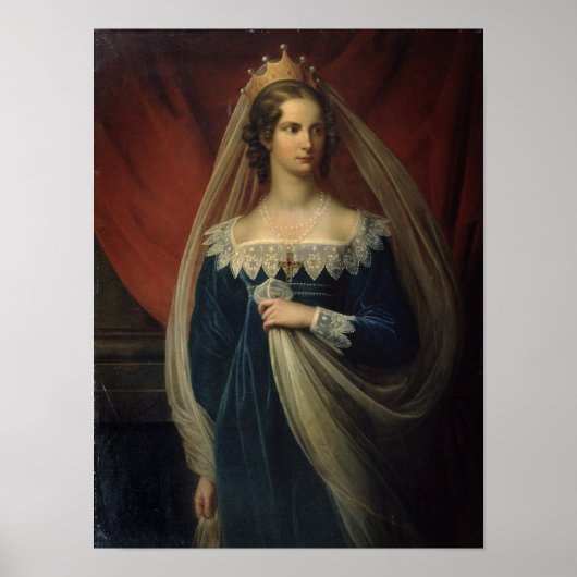 Portret van prinses Charlotte von Preussen Poster (Voorkant)