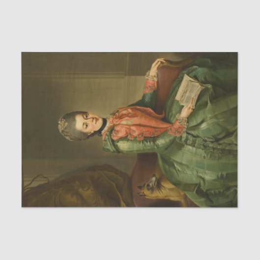 Portret van prinses Frederika door Johann Ziesenis Tissuepapier (Voorkant)