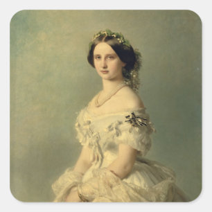 Portret van prinses van Baden, 1856 Vierkante Sticker