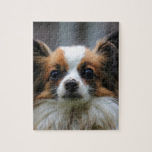 Portret van rashond Papillon Legpuzzel