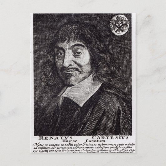 Portret van Rene Descartes Briefkaart (Voorkant)