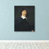 Portret van Rene Descartes c.1649 Canvas Afdruk (Insitu (Houten vloer))