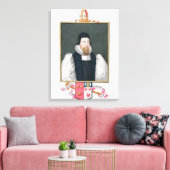 Portret van Richard Cox (1500-81) bisschop van Ely Canvas Afdruk (Insitu (Woonkamer))