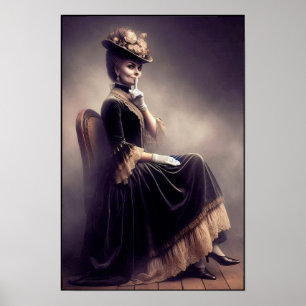 Portret van rijke en machtige socialite uit het vi poster