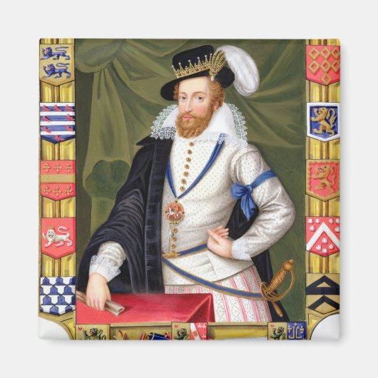 Portret van Robert Dudley (c.1532-88) Earl of Leic Magneet (Voorkant)
