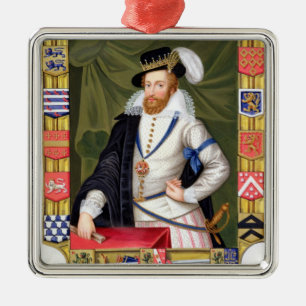 Portret van Robert Dudley (c.1532-88) Earl of Leic Metalen Ornament