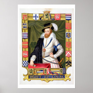Portret van Robert Dudley (c.1532-88) Earl of Leic Poster