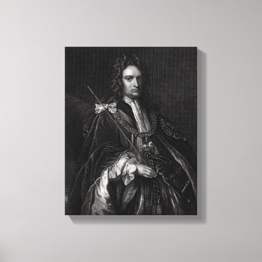 Portret van Robert Harley Canvas Afdruk (Voorkant)