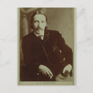 Portret van Robert Louis Balfour Stevenson (1850-9 Briefkaart